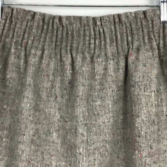 J CREW Gray Wool Woven Tweed Pull On Sidewalk Market Skirt sz 0 - Picture 6 of 9